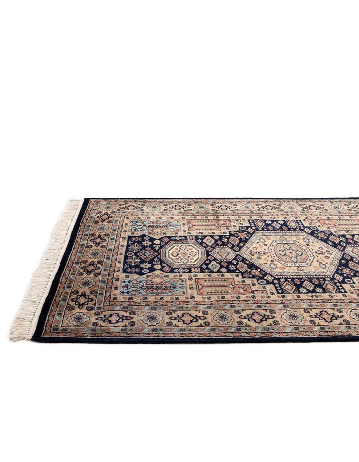 Detail image of 4' 3 x 6' 2  Hand Knotted Bokhara Oriental Wool Rug