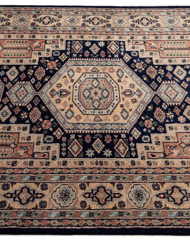 Detail image of 4' 3 x 6' 2  Hand Knotted Bokhara Oriental Wool Rug