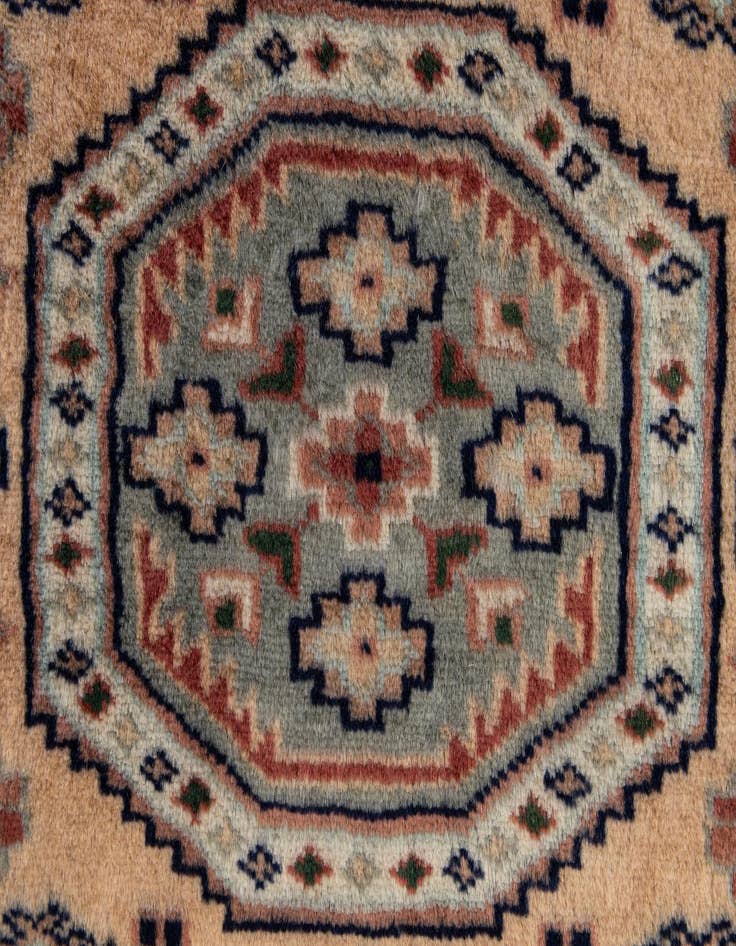 Detail image of 4' 3 x 6' 2  Hand Knotted Bokhara Oriental Wool Rug