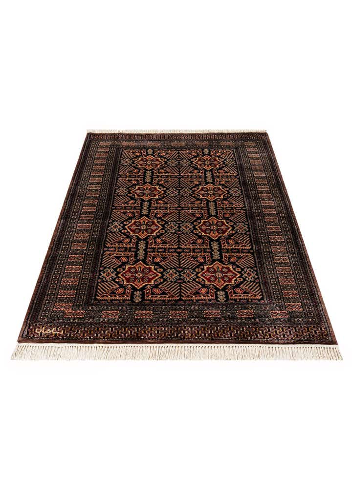4' 2 x 6' 1 Hand Knotted Bokhara Oriental Wool Rug