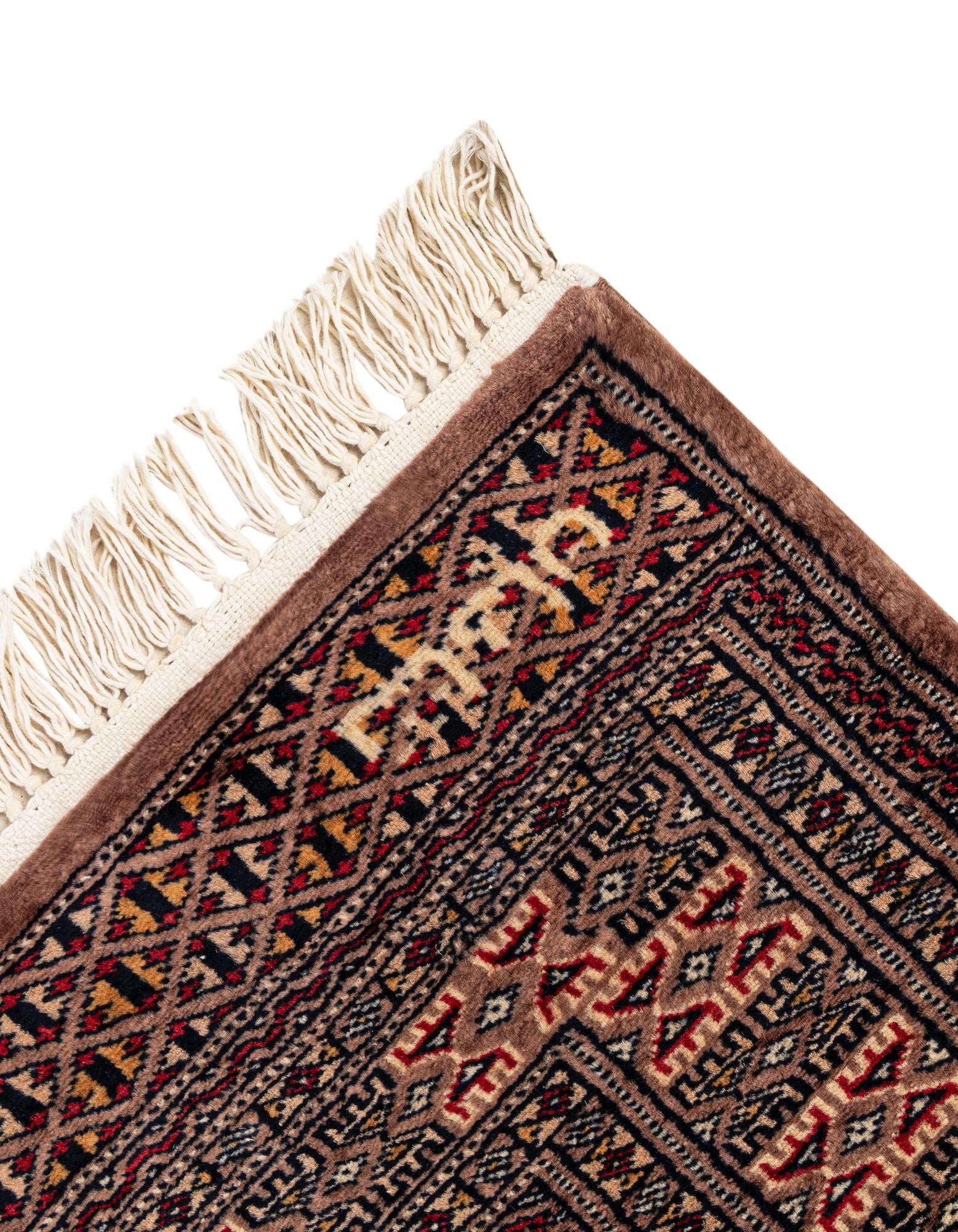 4' 2 x 6' 1 Hand Knotted Bokhara Oriental Wool Rug