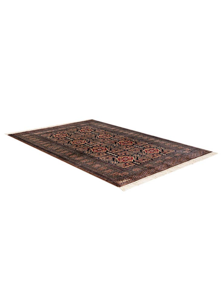 Detail image of 4' 2 x 6' 1 Hand Knotted Bokhara Oriental Wool Rug