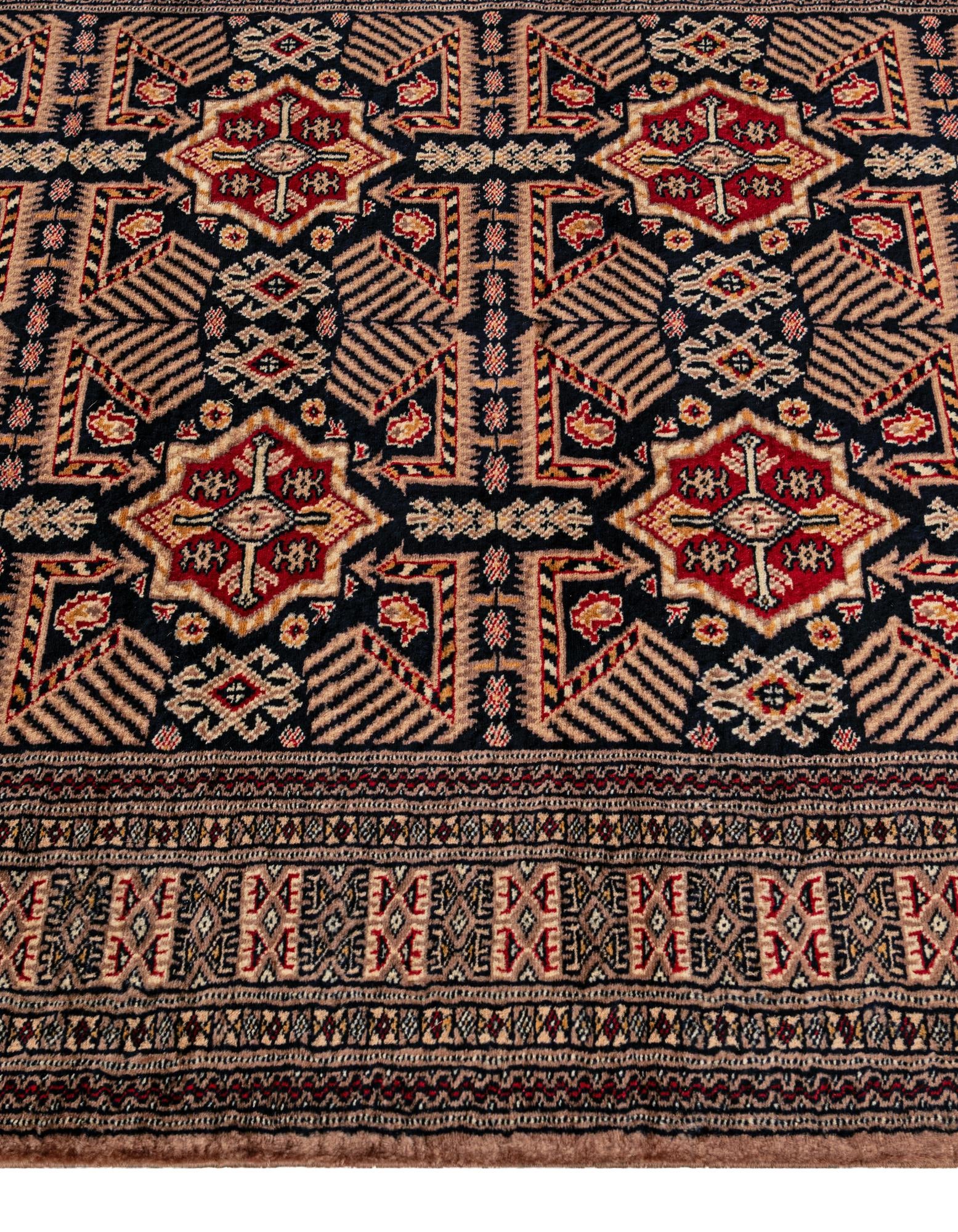 4' 2 x 6' 1 Hand Knotted Bokhara Oriental Wool Rug