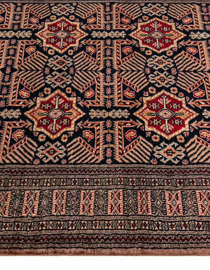 Detail image of 4' 2 x 6' 1 Hand Knotted Bokhara Oriental Wool Rug