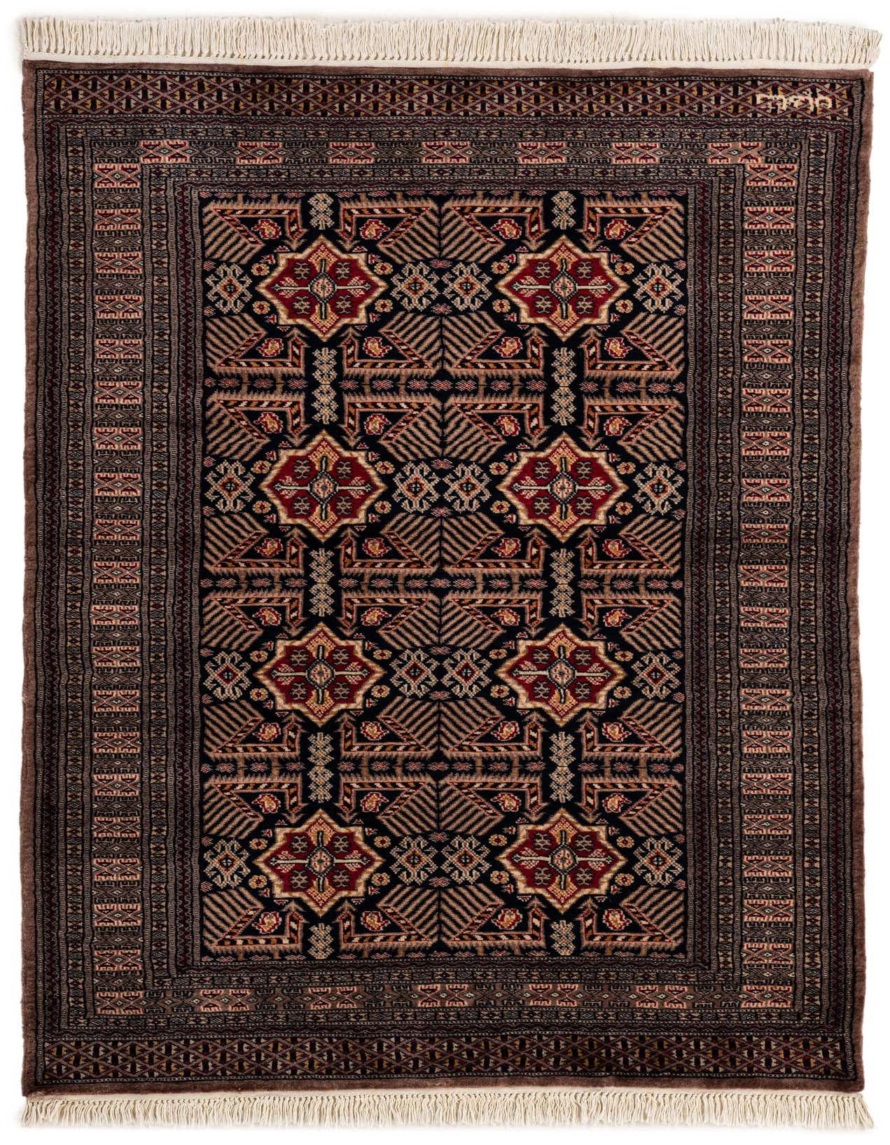4' 2 x 6' 1 Hand Knotted Bokhara Oriental Wool Rug