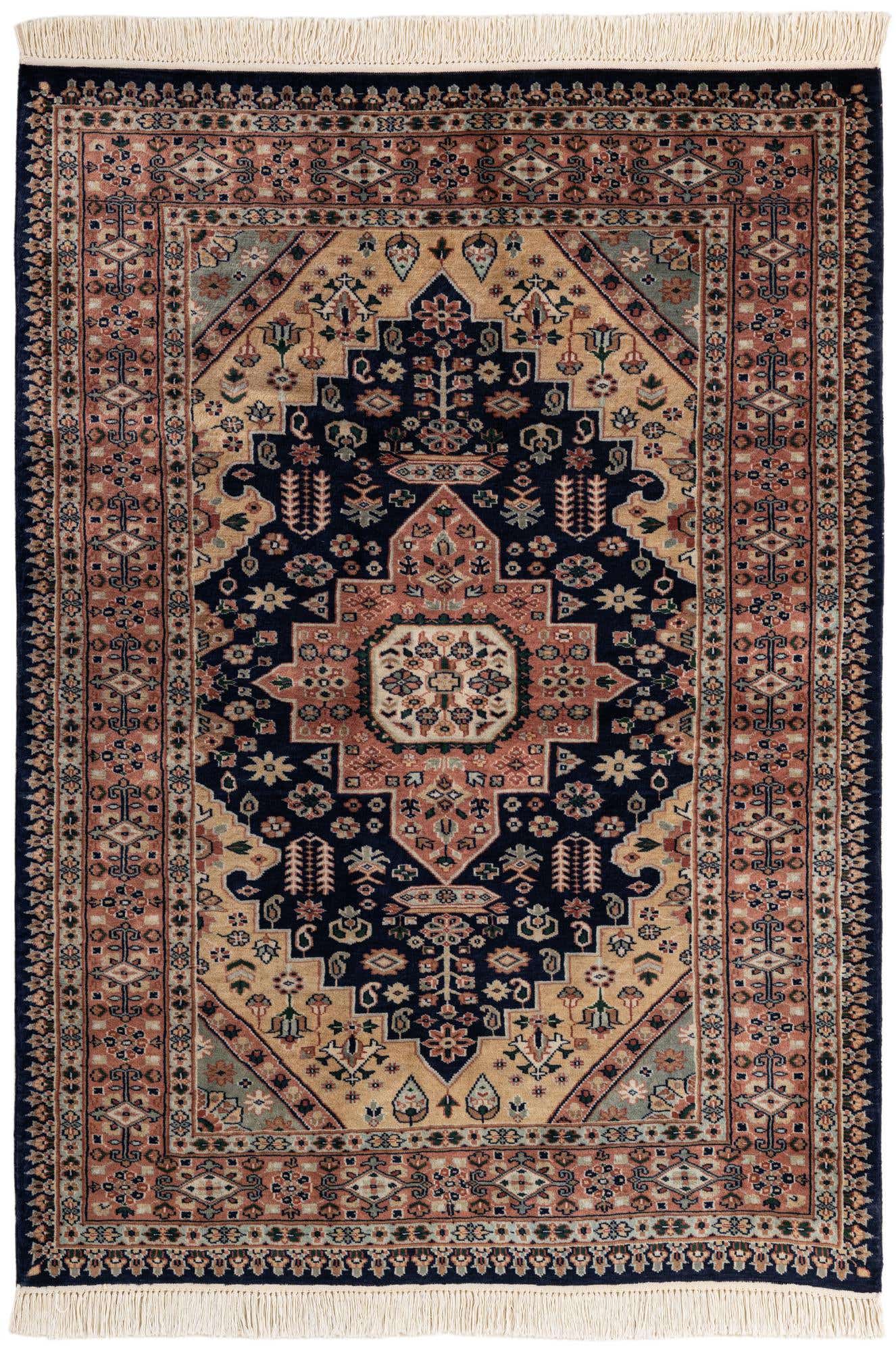 4' 4 x 6' 2 Hand Knotted Bokhara Oriental Wool Rug