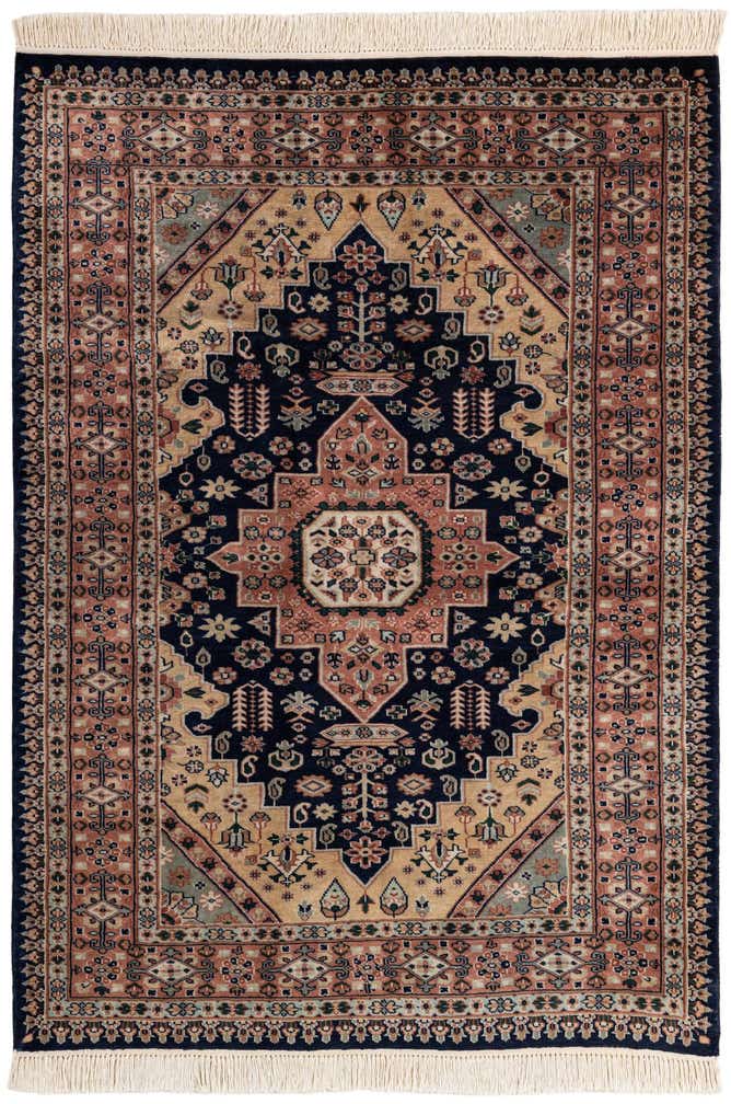 4' 4 x 6' 2 Hand Knotted Bokhara Oriental Wool Rug