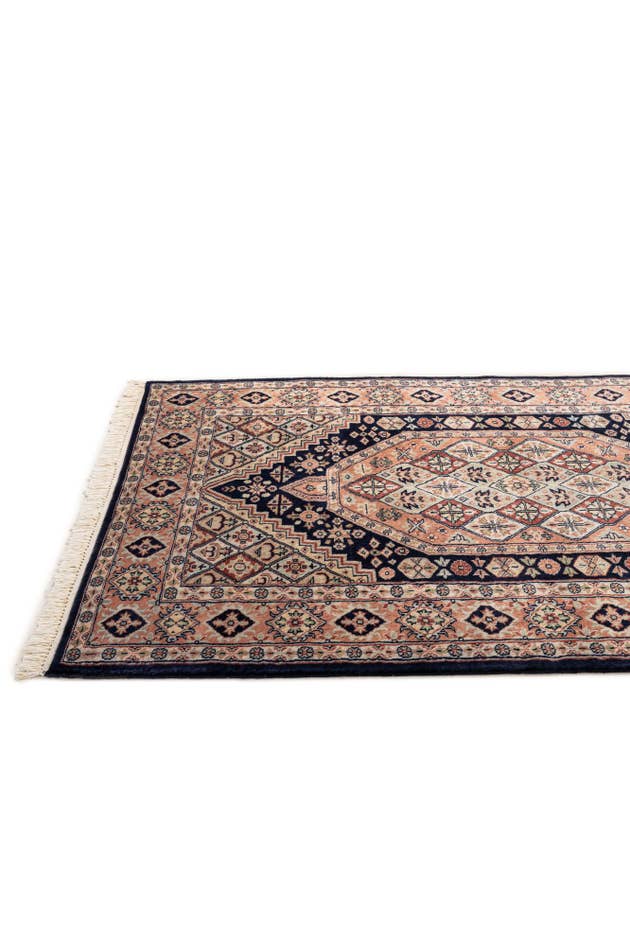 Detail image of 4' 3 x 6' Hand Knotted Bokhara Oriental Wool Rug