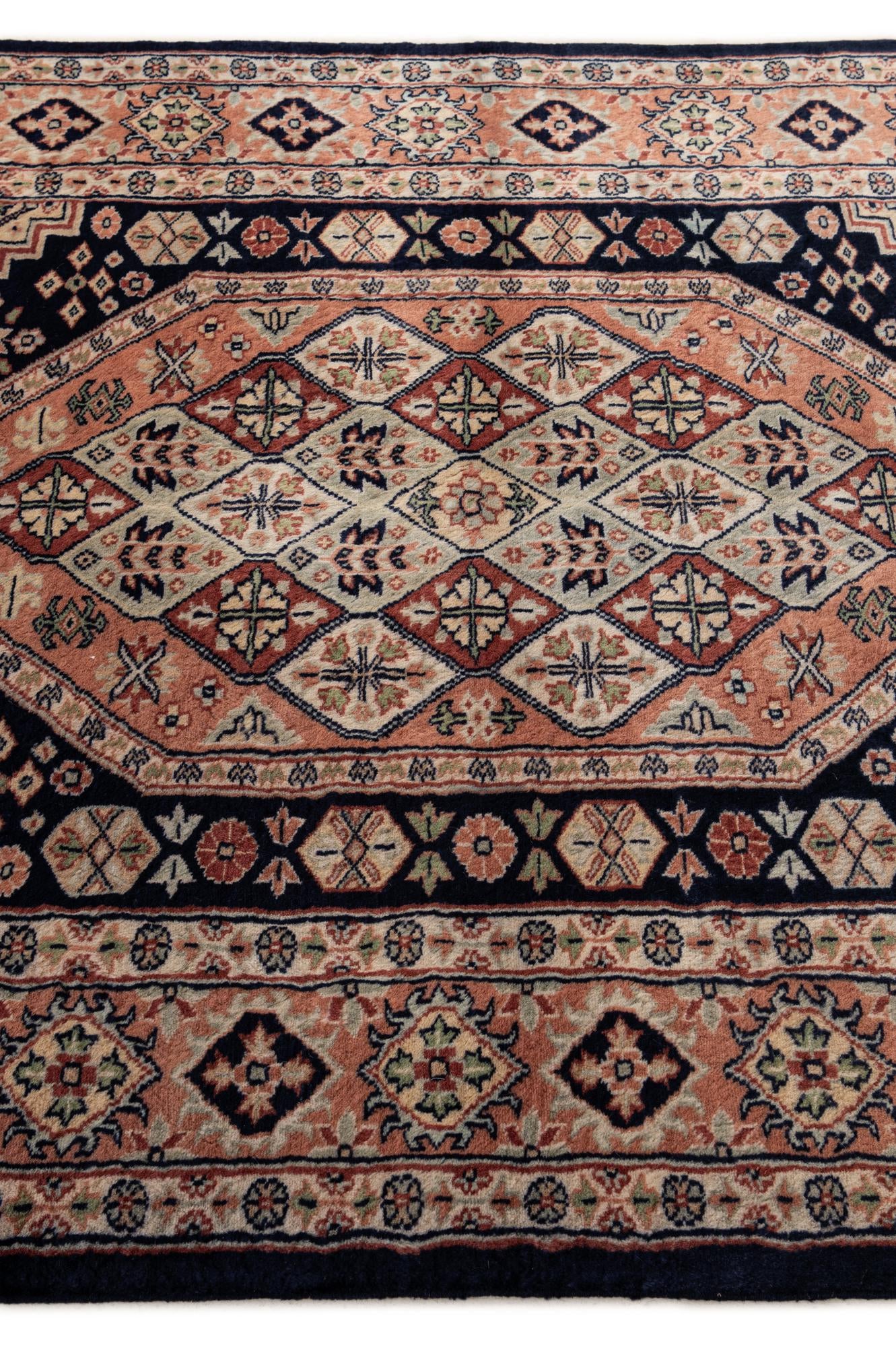 4' 3 x 6' Hand Knotted Bokhara Oriental Wool Rug