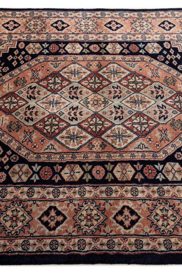 Detail image of 4' 3 x 6' Hand Knotted Bokhara Oriental Wool Rug