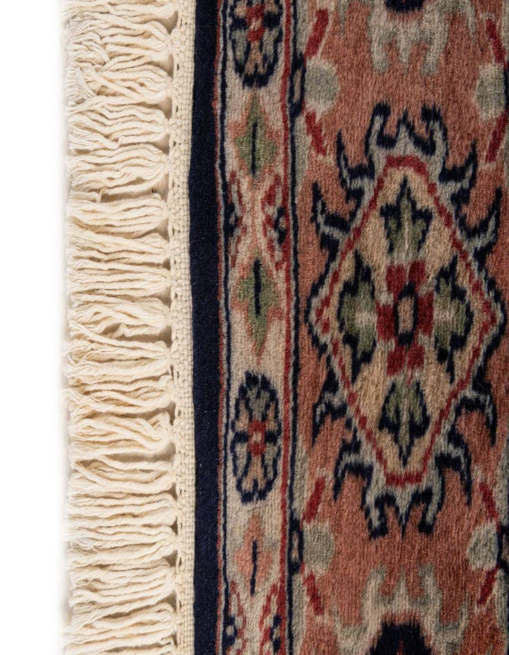 Detail image of 4' 3 x 6'  Hand Knotted Bokhara Oriental Wool Rug