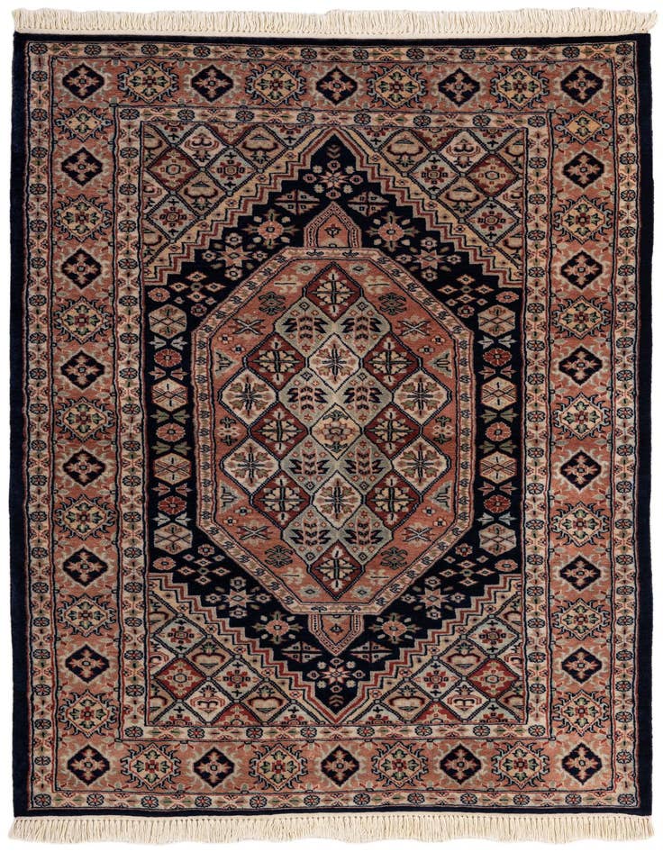 Detail image of 4' 3 x 6' Hand Knotted Bokhara Oriental Wool Rug