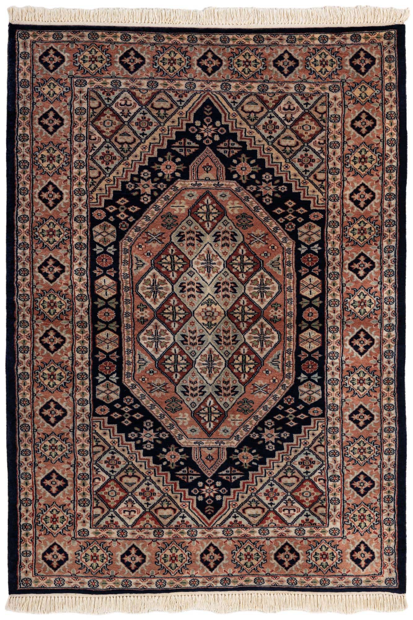 4' 3 x 6' Hand Knotted Bokhara Oriental Wool Rug