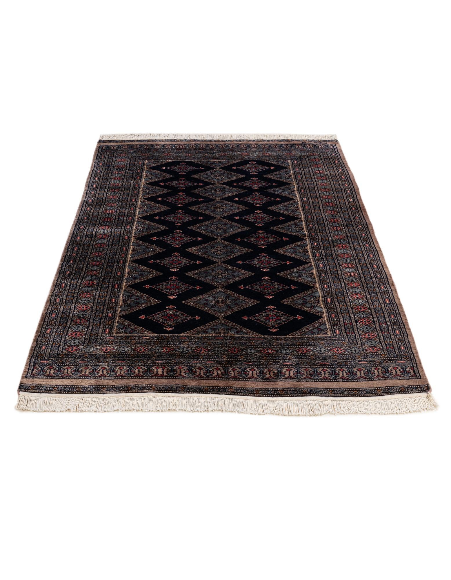 4' 3 x 6' 6 Hand Knotted Bokhara Oriental Wool Rug