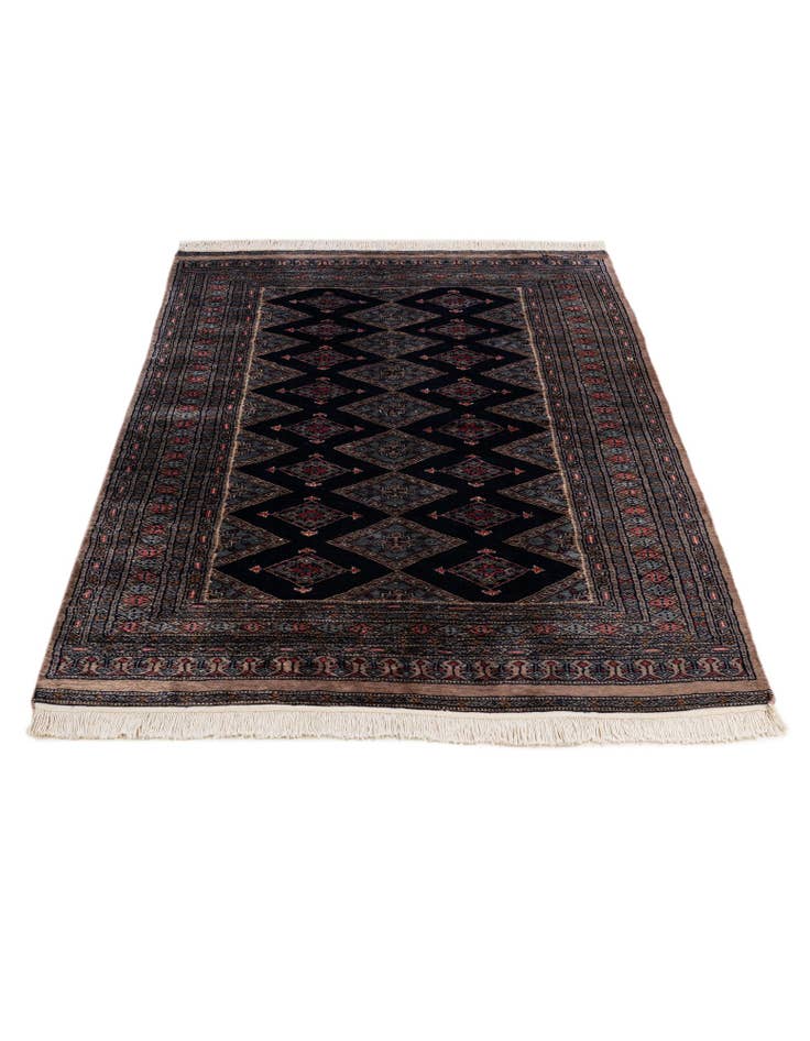 Detail image of 4' 3 x 6' 6  Hand Knotted Bokhara Oriental Wool Rug