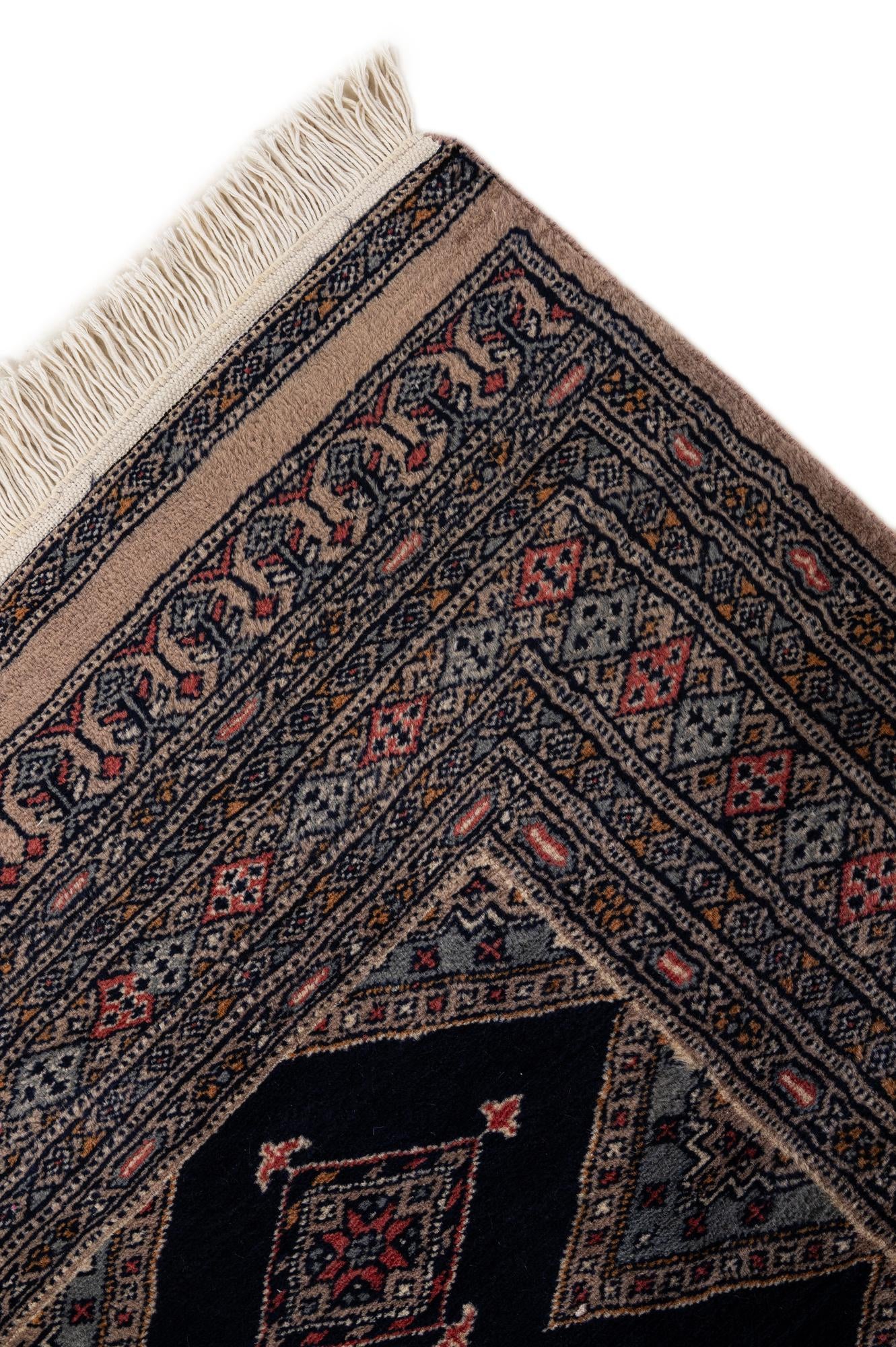 4' 3 x 6' 6 Hand Knotted Bokhara Oriental Wool Rug