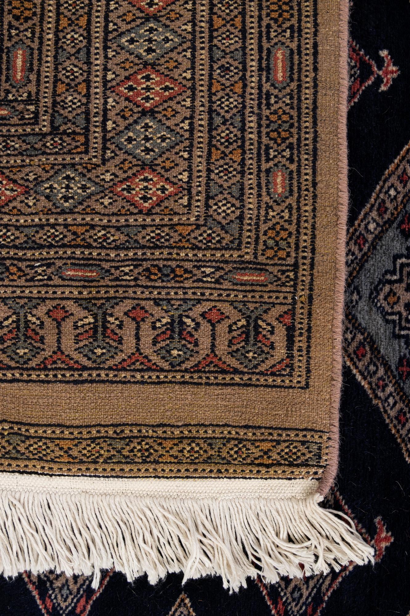 4' 3 x 6' 6 Hand Knotted Bokhara Oriental Wool Rug