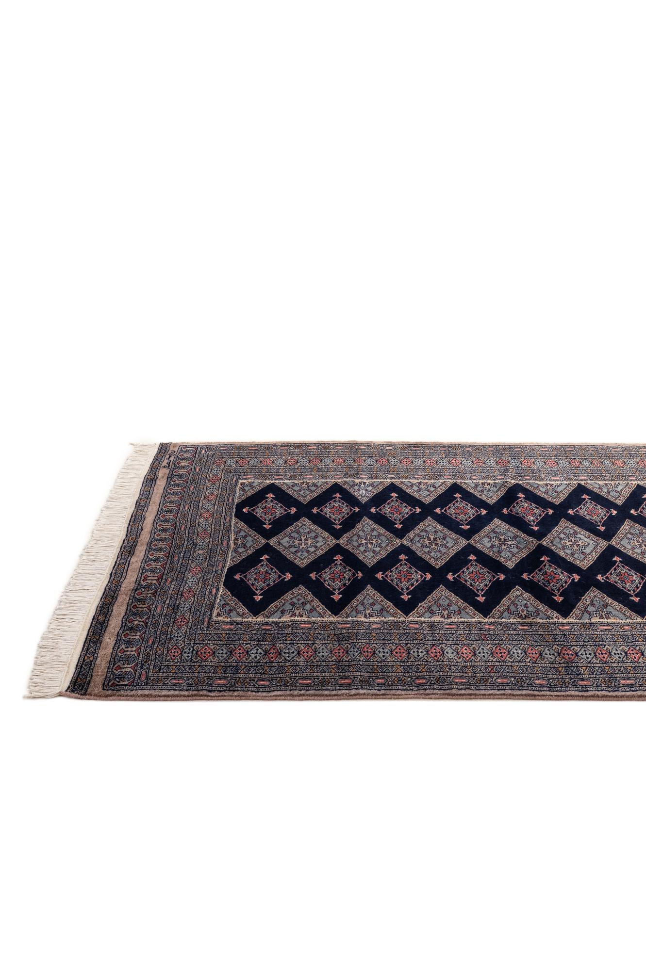 4' 3 x 6' 6 Hand Knotted Bokhara Oriental Wool Rug