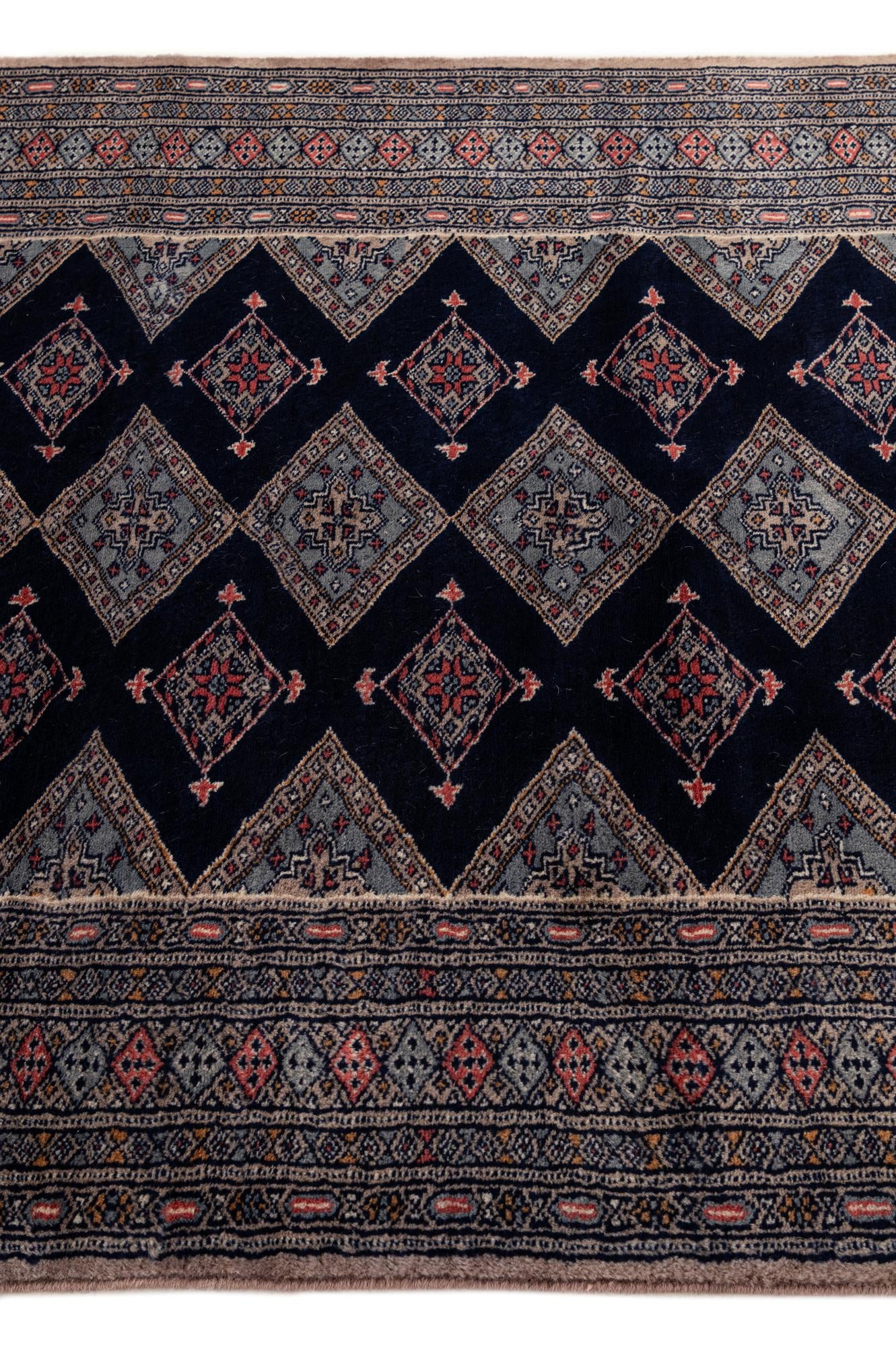 4' 3 x 6' 6 Hand Knotted Bokhara Oriental Wool Rug