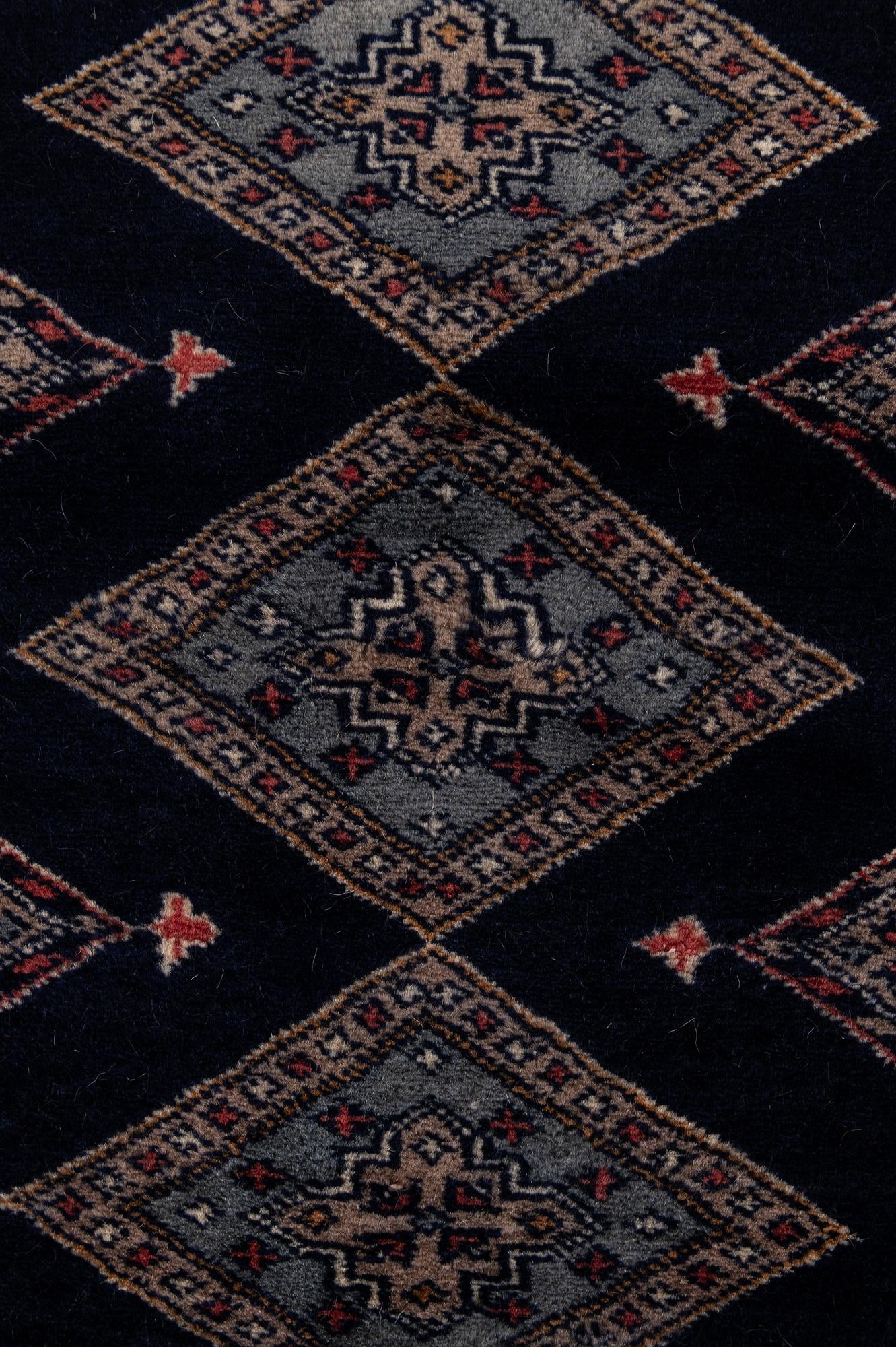 4' 3 x 6' 6 Hand Knotted Bokhara Oriental Wool Rug
