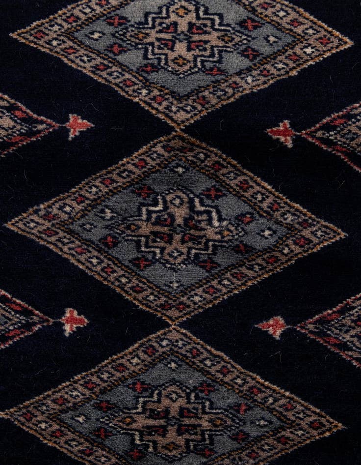 Detail image of 4' 3 x 6' 6  Hand Knotted Bokhara Oriental Wool Rug