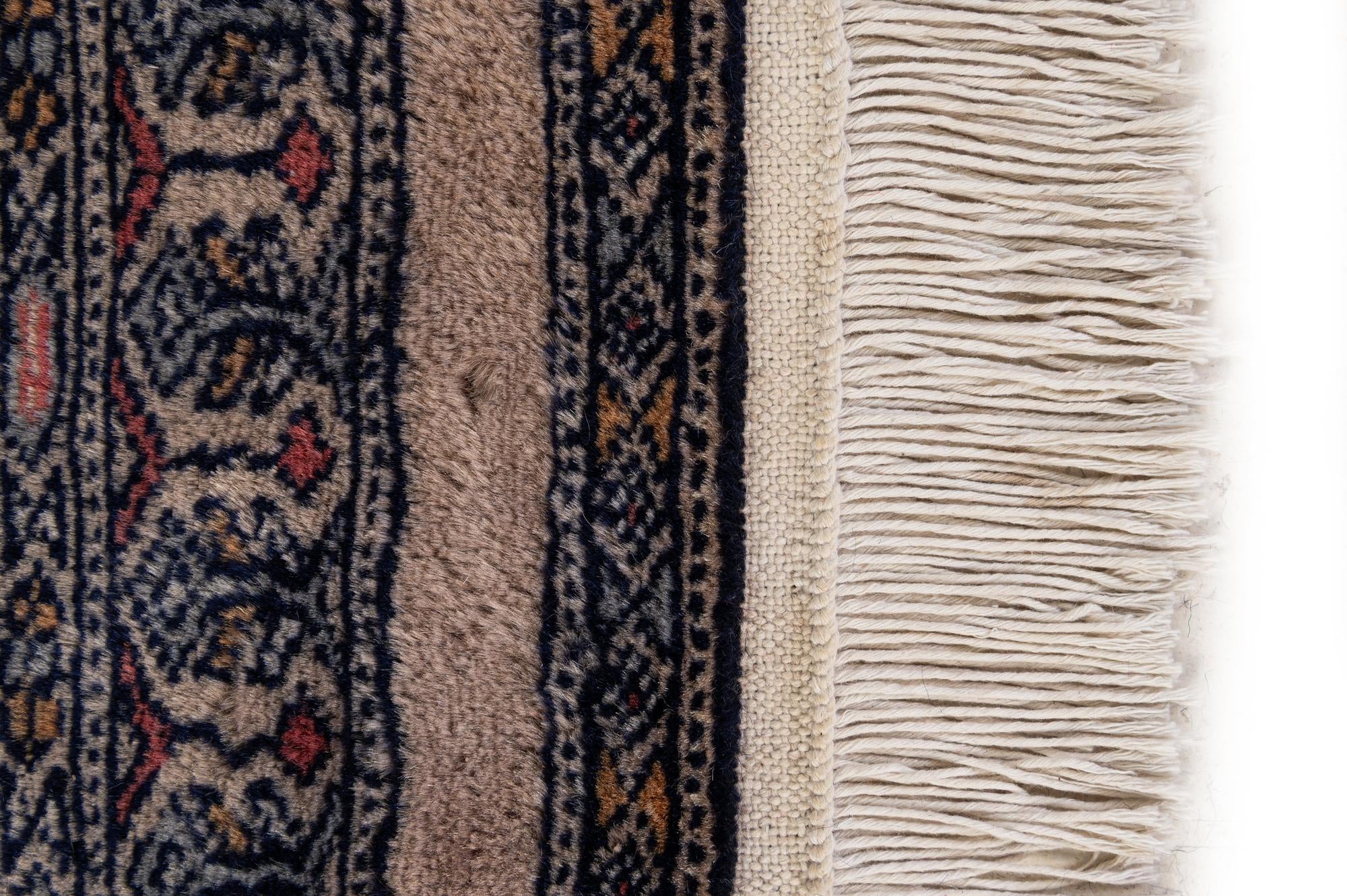 4' 3 x 6' 6 Hand Knotted Bokhara Oriental Wool Rug