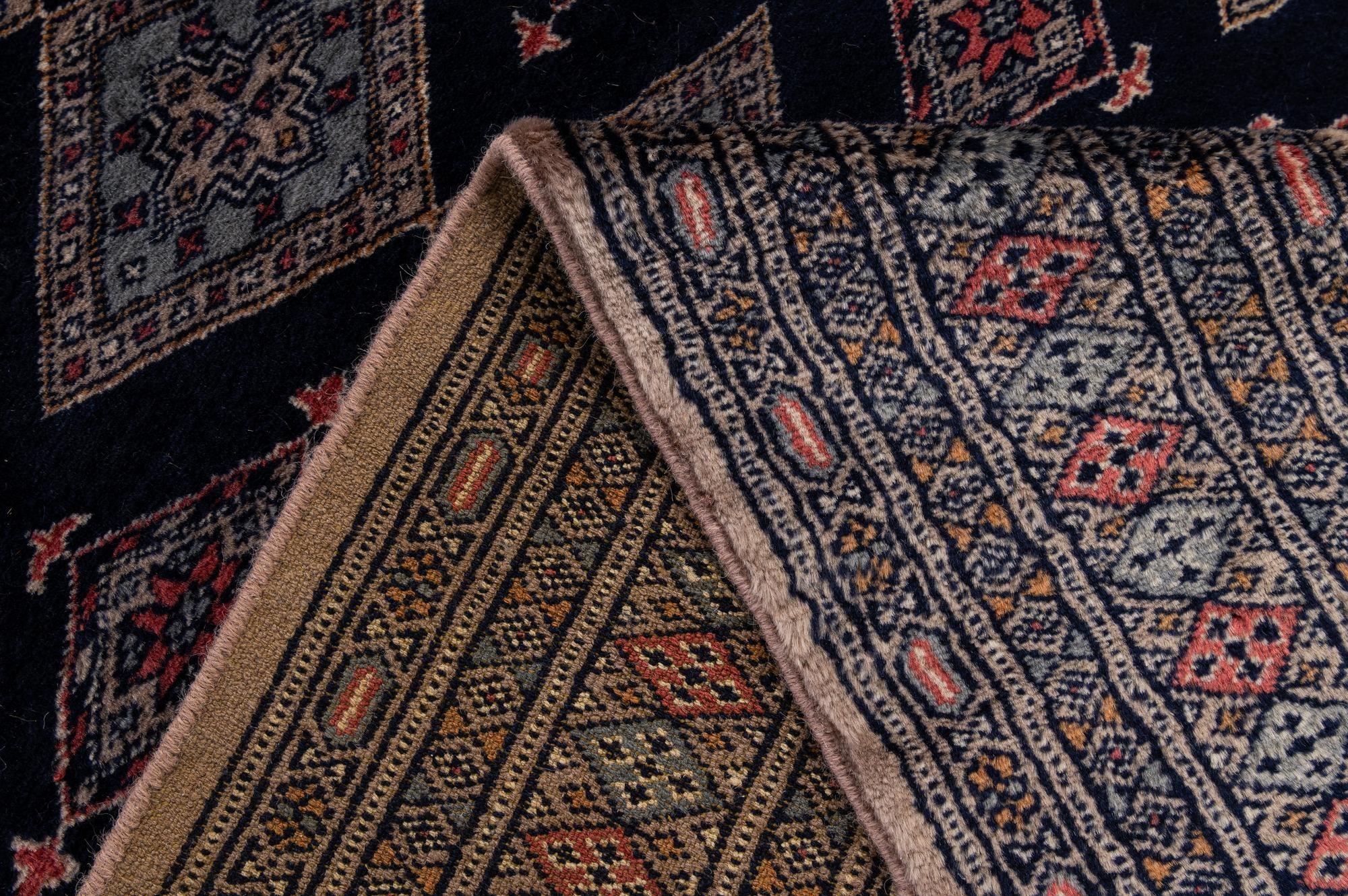 4' 3 x 6' 6 Hand Knotted Bokhara Oriental Wool Rug