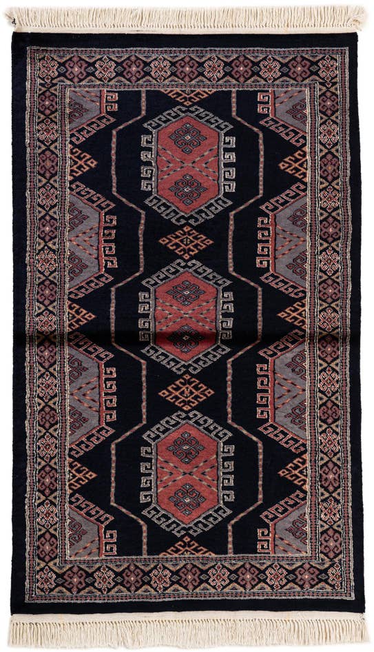 Detail image of 3' 2 x 5' 3 Hand Knotted Bokhara Oriental Rug