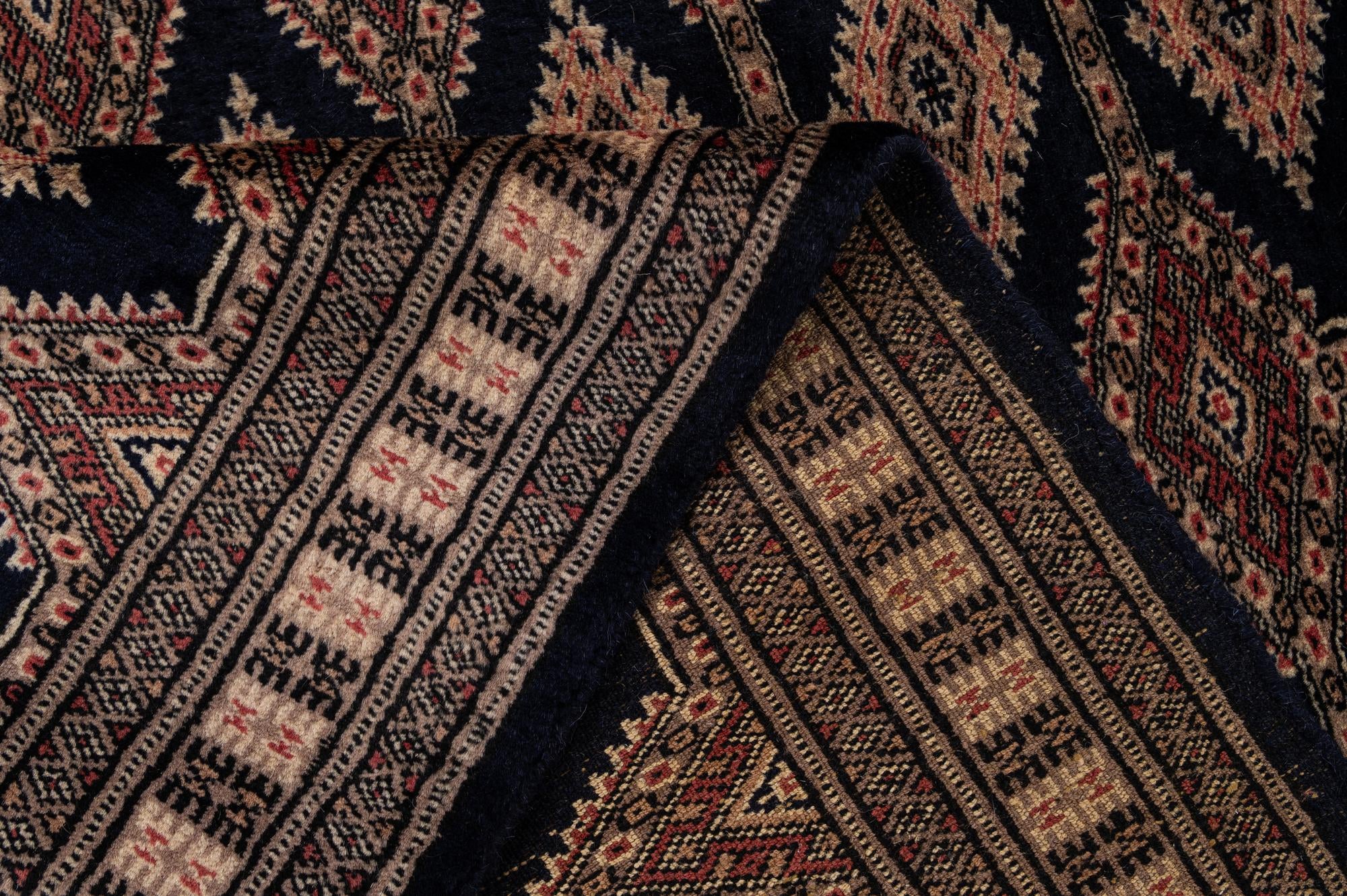 3' 1 x 4' 9 Hand Knotted Bokhara Oriental Wool Rug