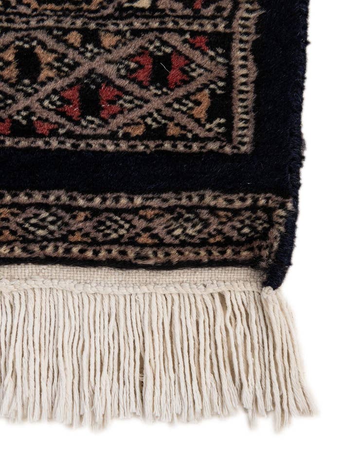 Detail image of 3' 2 x 5'  Hand Knotted Bokhara Oriental Wool Rug