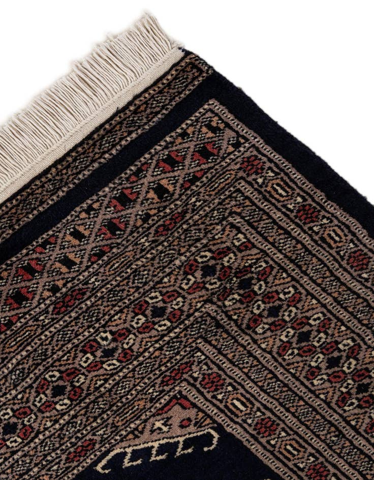 Detail image of 3' 2 x 5'  Hand Knotted Bokhara Oriental Wool Rug