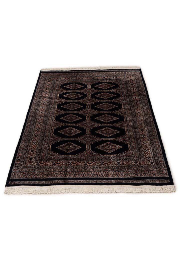 4' 3 x 5' 11 Hand Knotted Bokhara Oriental Wool Rug