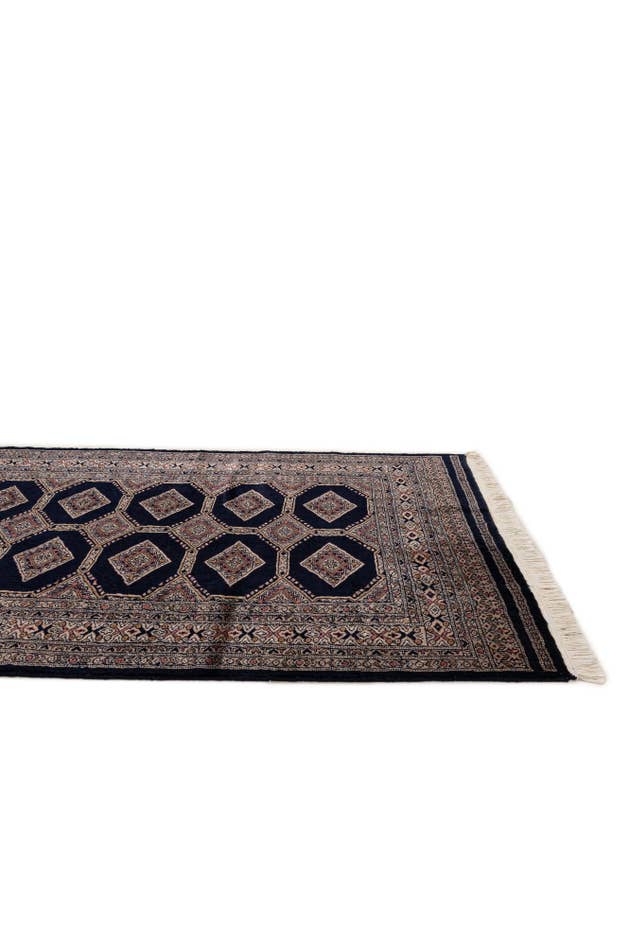 Detail image of 4' 3 x 5' 11 Hand Knotted Bokhara Oriental Wool Rug