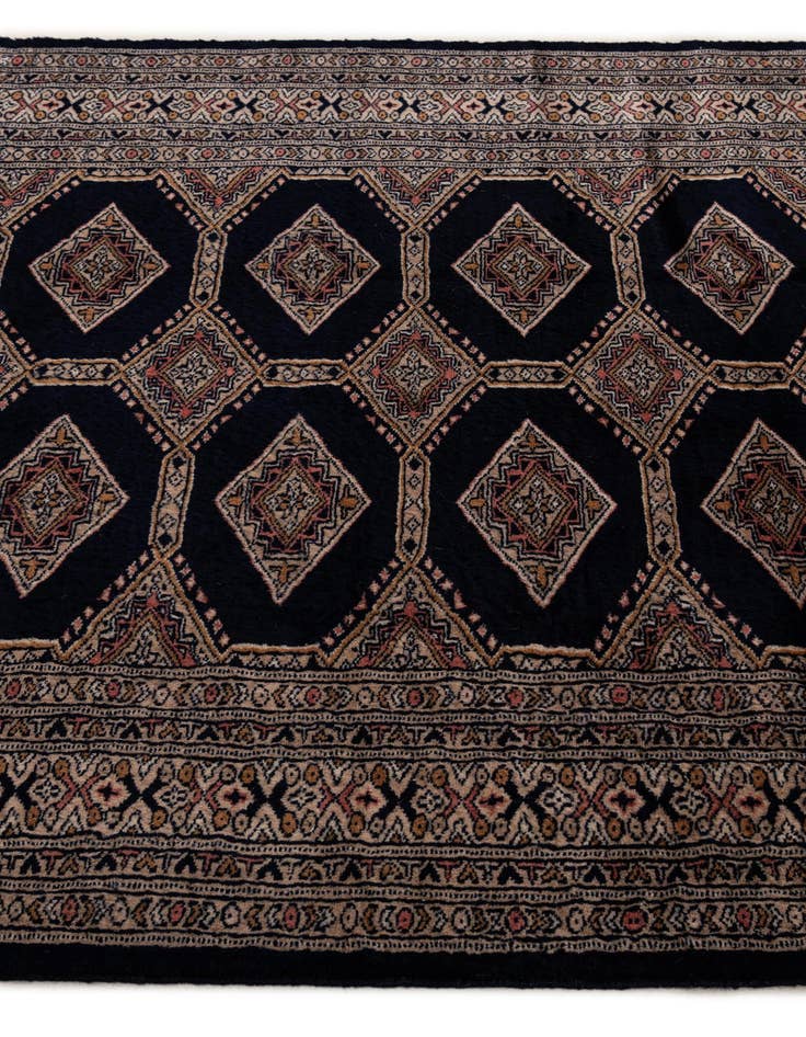 Detail image of 4' 3 x 5' 11 Hand Knotted Bokhara Oriental Wool Rug