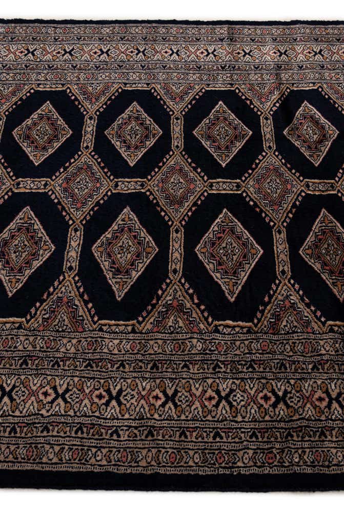 4' 3 x 5' 11 Hand Knotted Bokhara Oriental Wool Rug