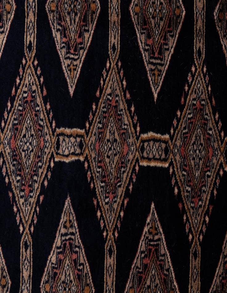 Detail image of 4' 3 x 5' 11  Hand Knotted Bokhara Oriental Wool Rug