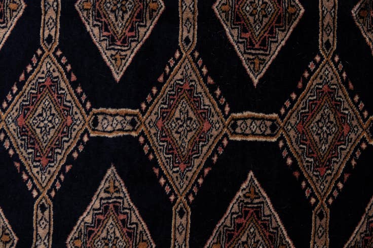 Detail image of 4' 3 x 5' 11 Hand Knotted Bokhara Oriental Wool Rug