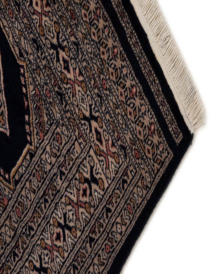 Detail image of 4' 3 x 5' 11  Hand Knotted Bokhara Oriental Wool Rug