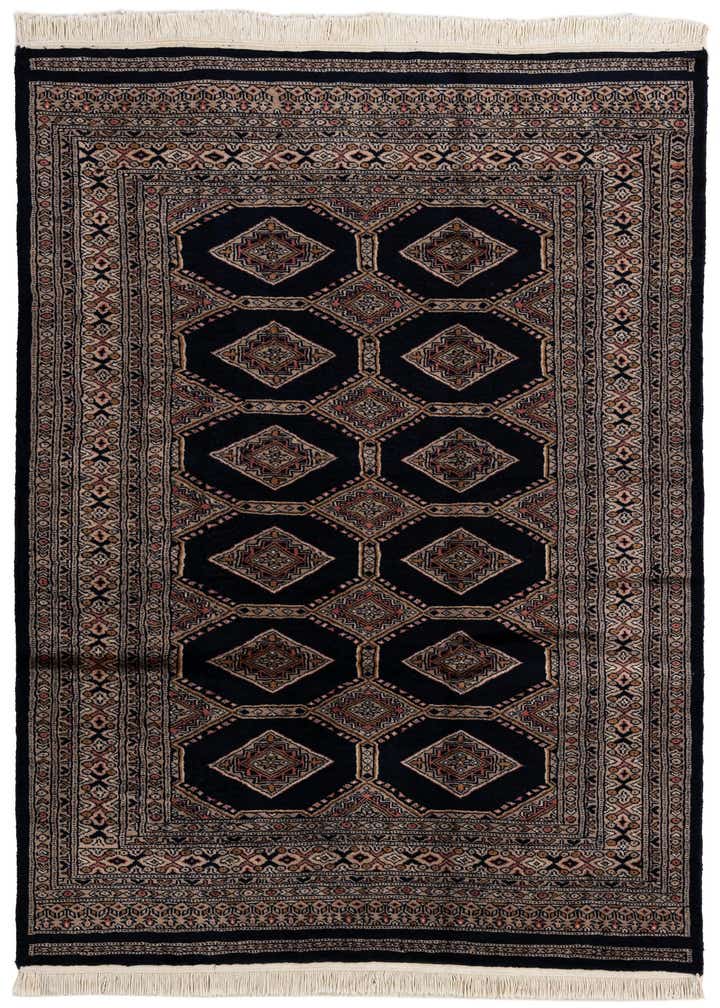 4' 3 x 5' 11 Hand Knotted Bokhara Oriental Wool Rug
