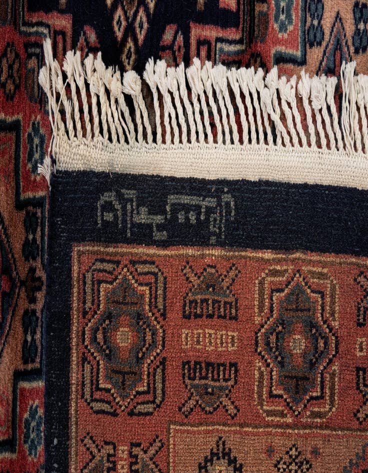 Detail image of 4' 4 x 5' 5  Hand Knotted Bokhara Oriental Wool Rug