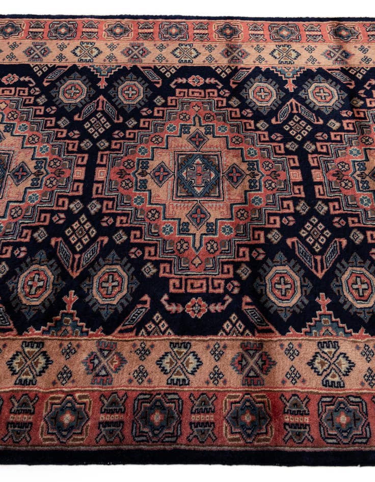 Detail image of 4' 4 x 5' 5  Hand Knotted Bokhara Oriental Wool Rug