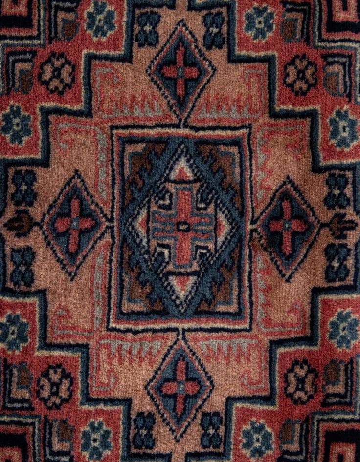 Detail image of 4' 4 x 5' 5  Hand Knotted Bokhara Oriental Wool Rug