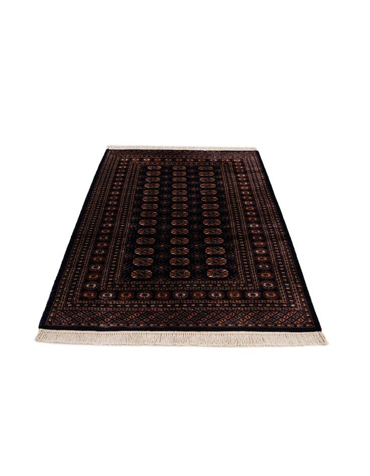 Detail image of 4' 4 x 6' 4 Hand Knotted Bokhara Oriental Wool Rug