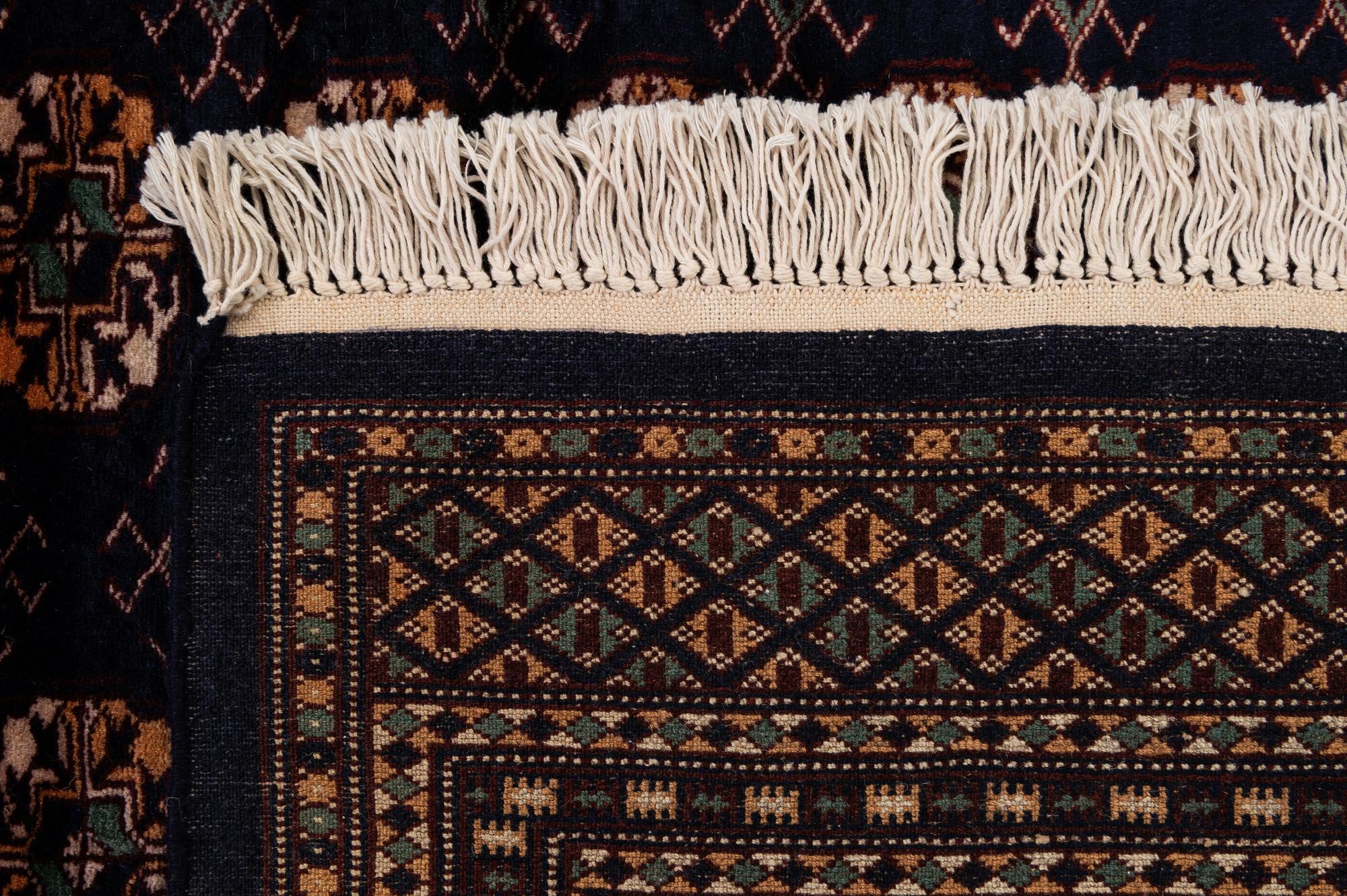 4' 4 x 6' 4 Hand Knotted Bokhara Oriental Wool Rug