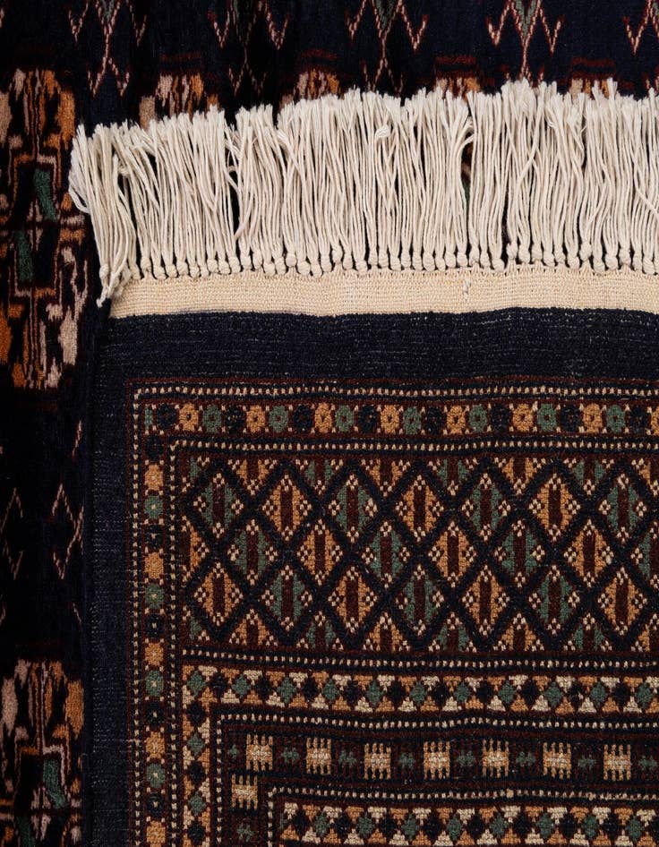 Detail image of 4' 4 x 6' 4  Hand Knotted Bokhara Oriental Wool Rug