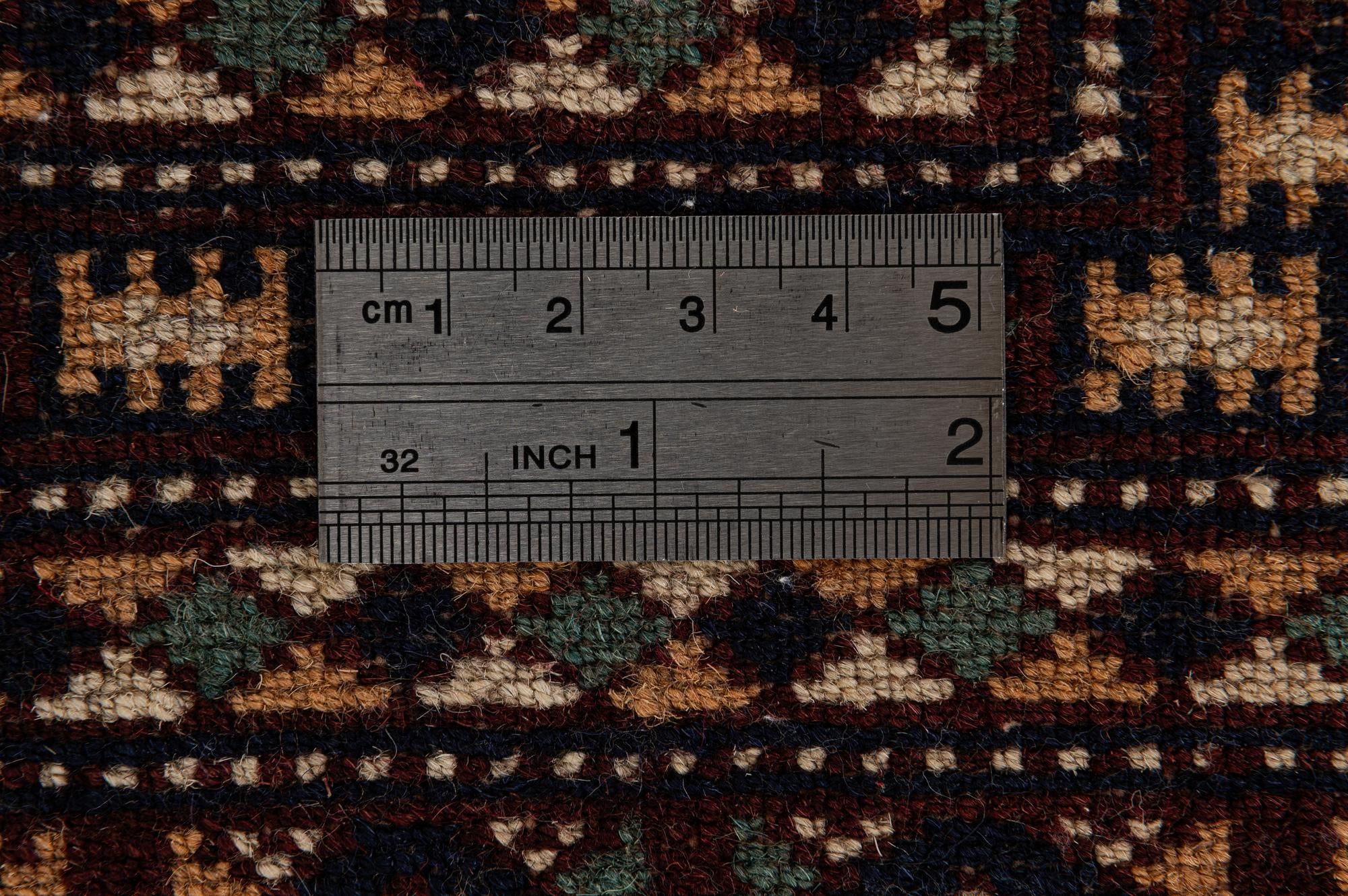 4' 4 x 6' 4 Hand Knotted Bokhara Oriental Wool Rug