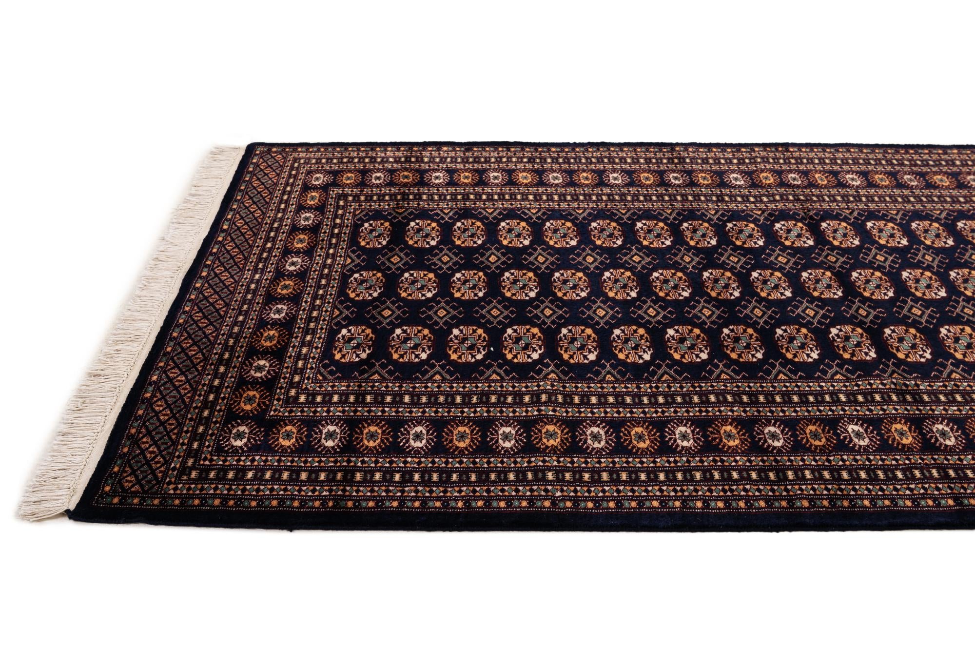 4' 4 x 6' 4 Hand Knotted Bokhara Oriental Wool Rug
