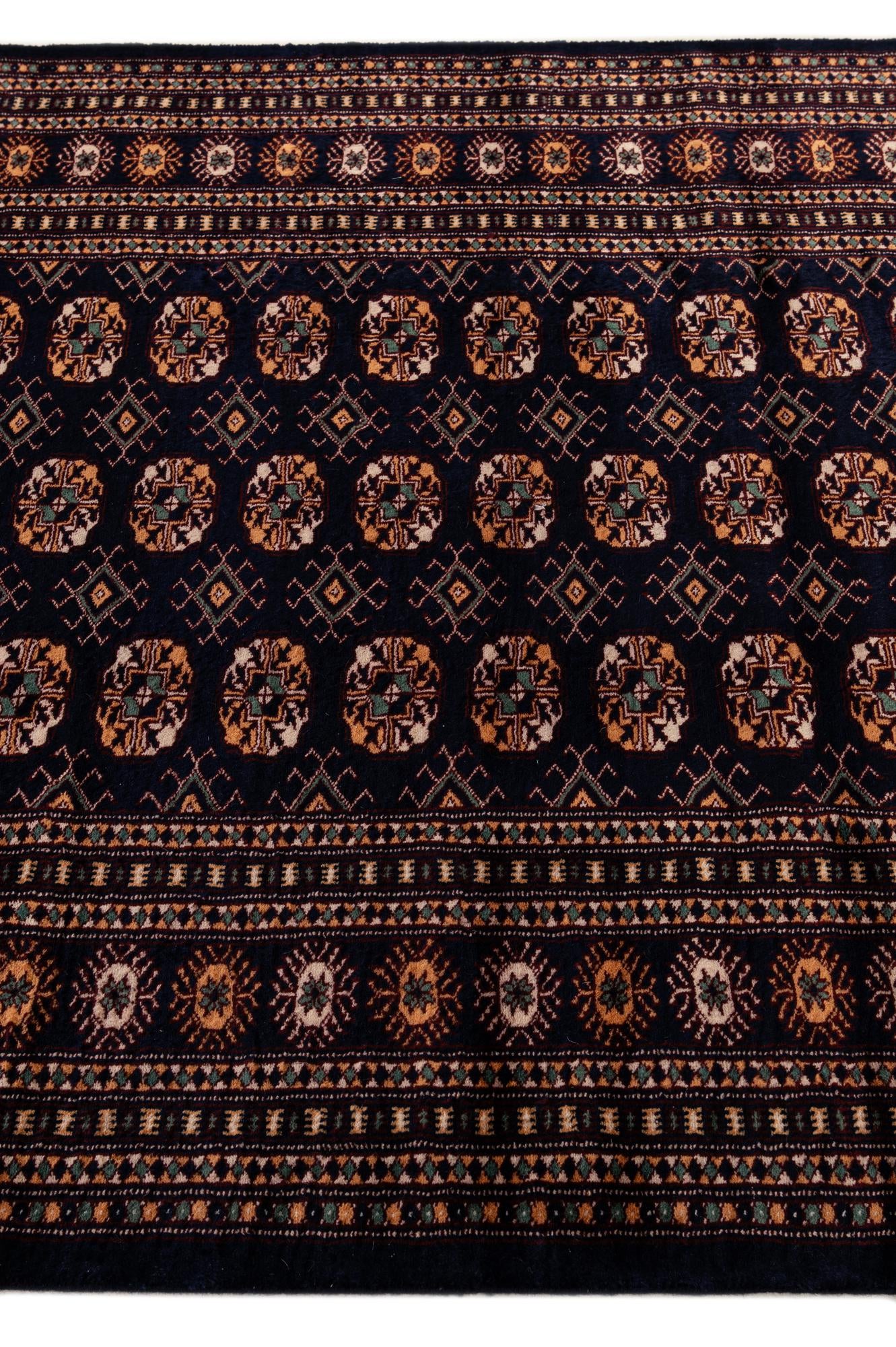 4' 4 x 6' 4 Hand Knotted Bokhara Oriental Wool Rug