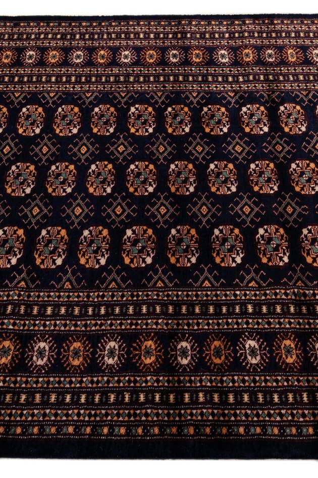 Detail image of 4' 4 x 6' 4 Hand Knotted Bokhara Oriental Wool Rug