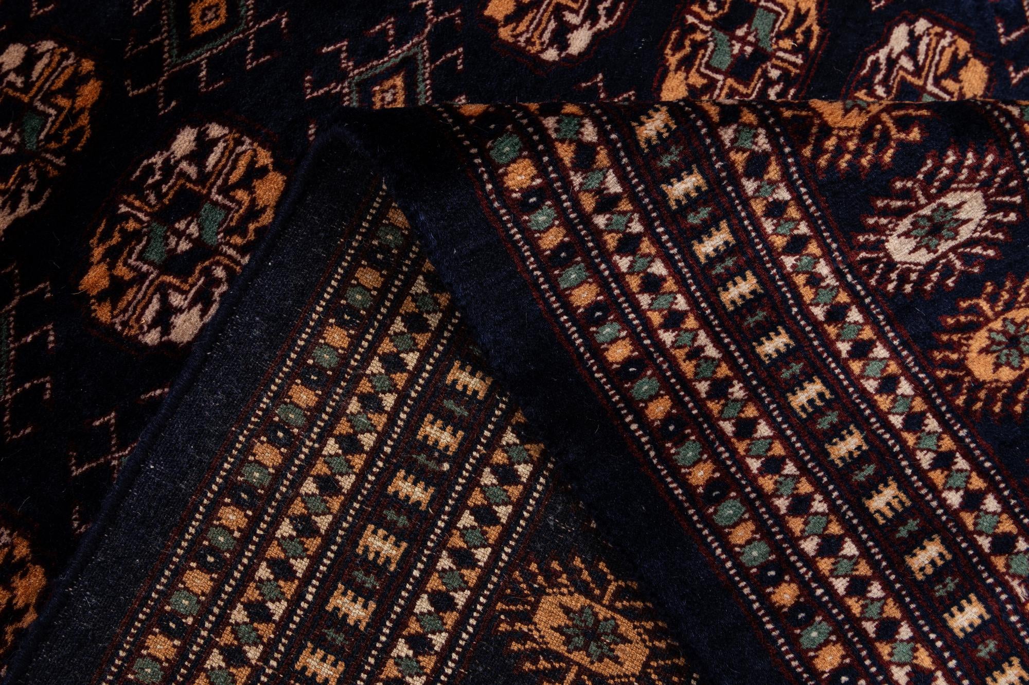 4' 4 x 6' 4 Hand Knotted Bokhara Oriental Wool Rug